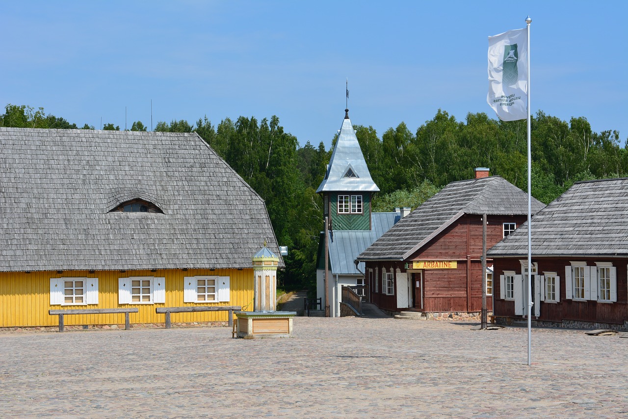 open air museum small town architecture free photo