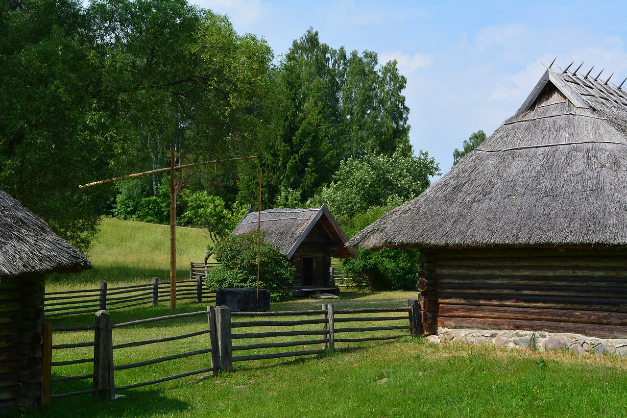 open air museum architecture lithuania free photo