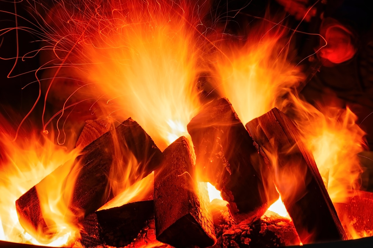 open fire  fire  embers free photo