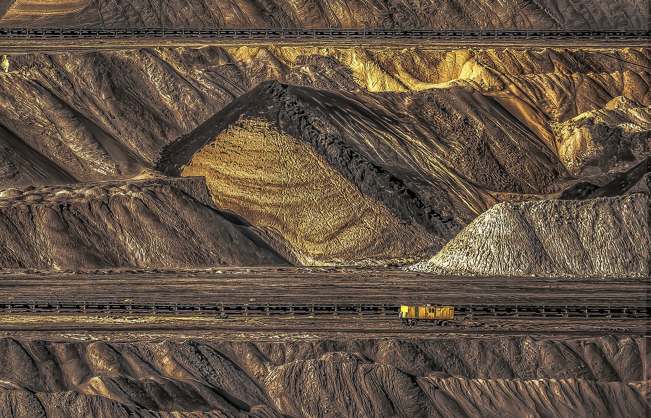 open pit mining raw materials hard coal free photo