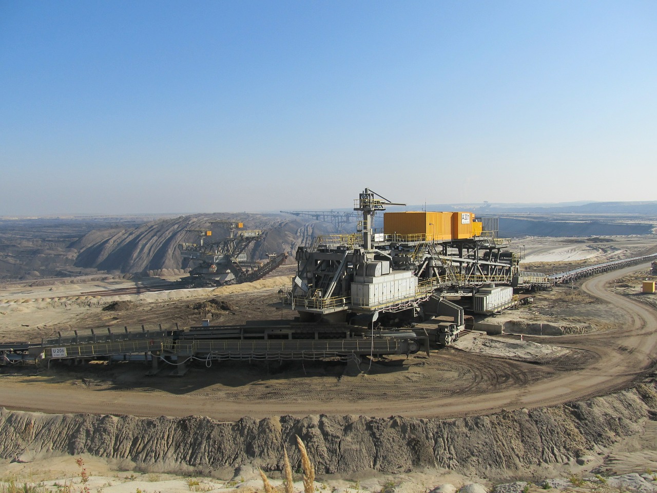 open pit mining brown coal lower lusatia free photo