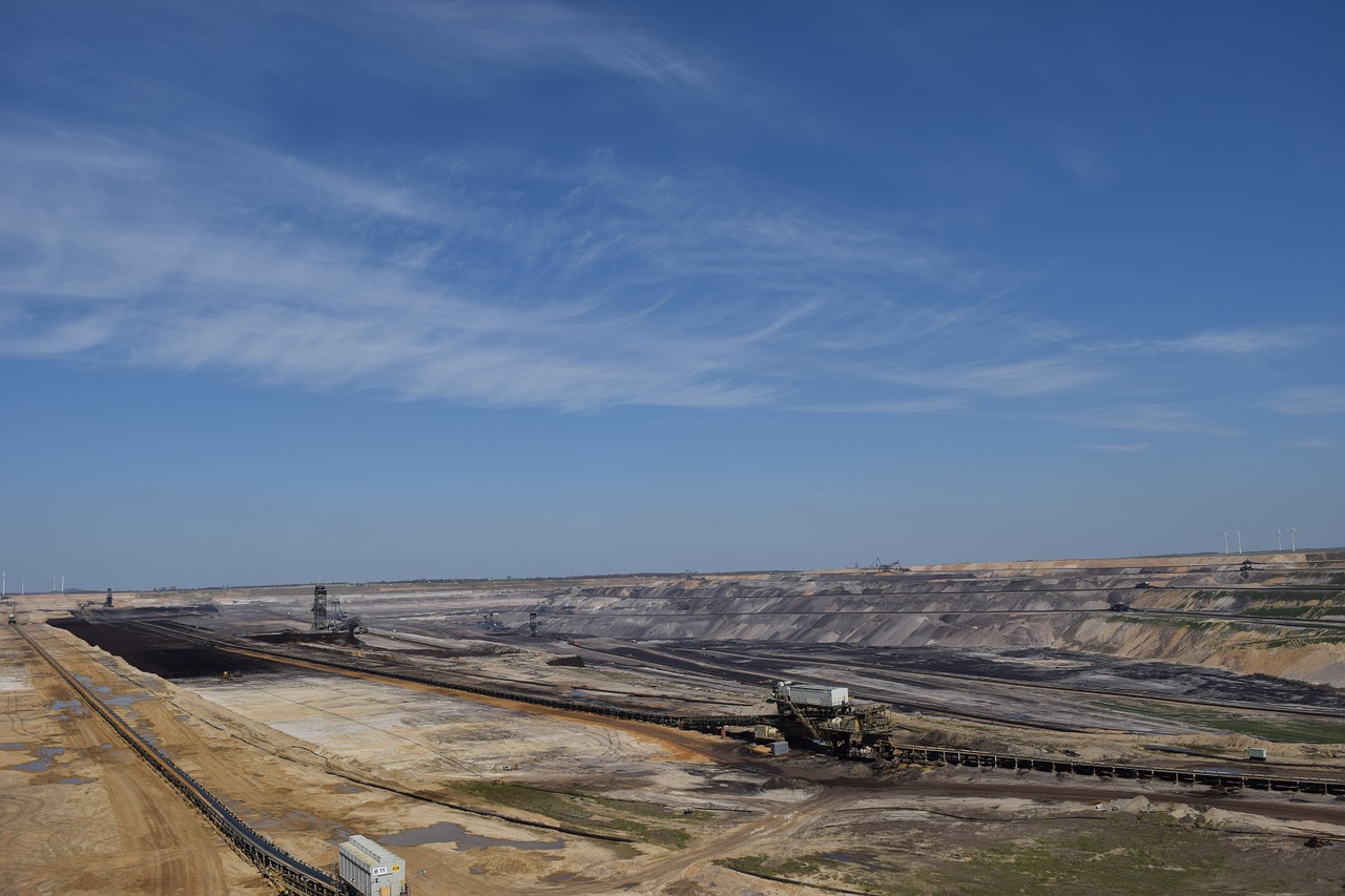 open pit mining carbon wasteland free photo