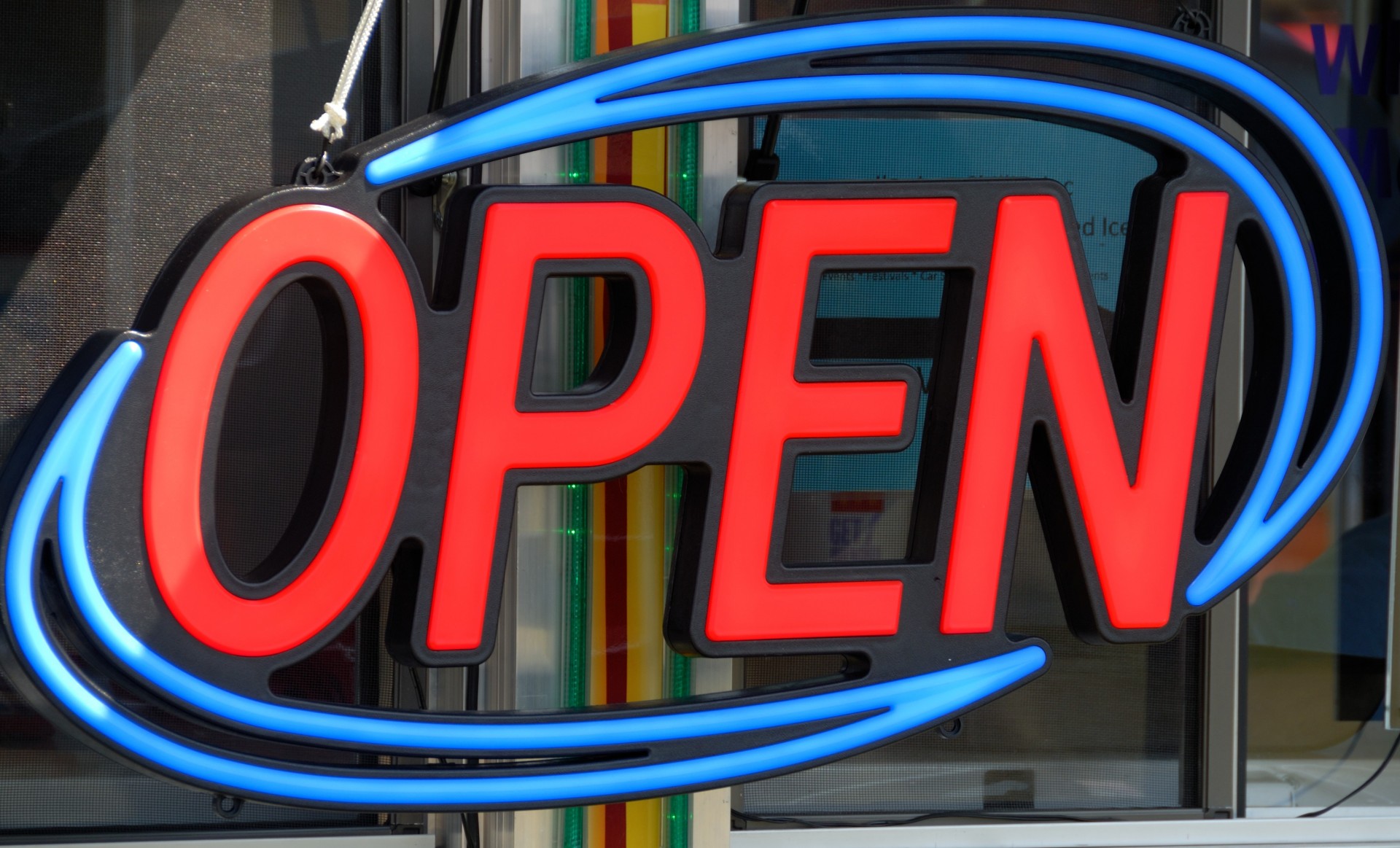 neon light open sign sign free photo