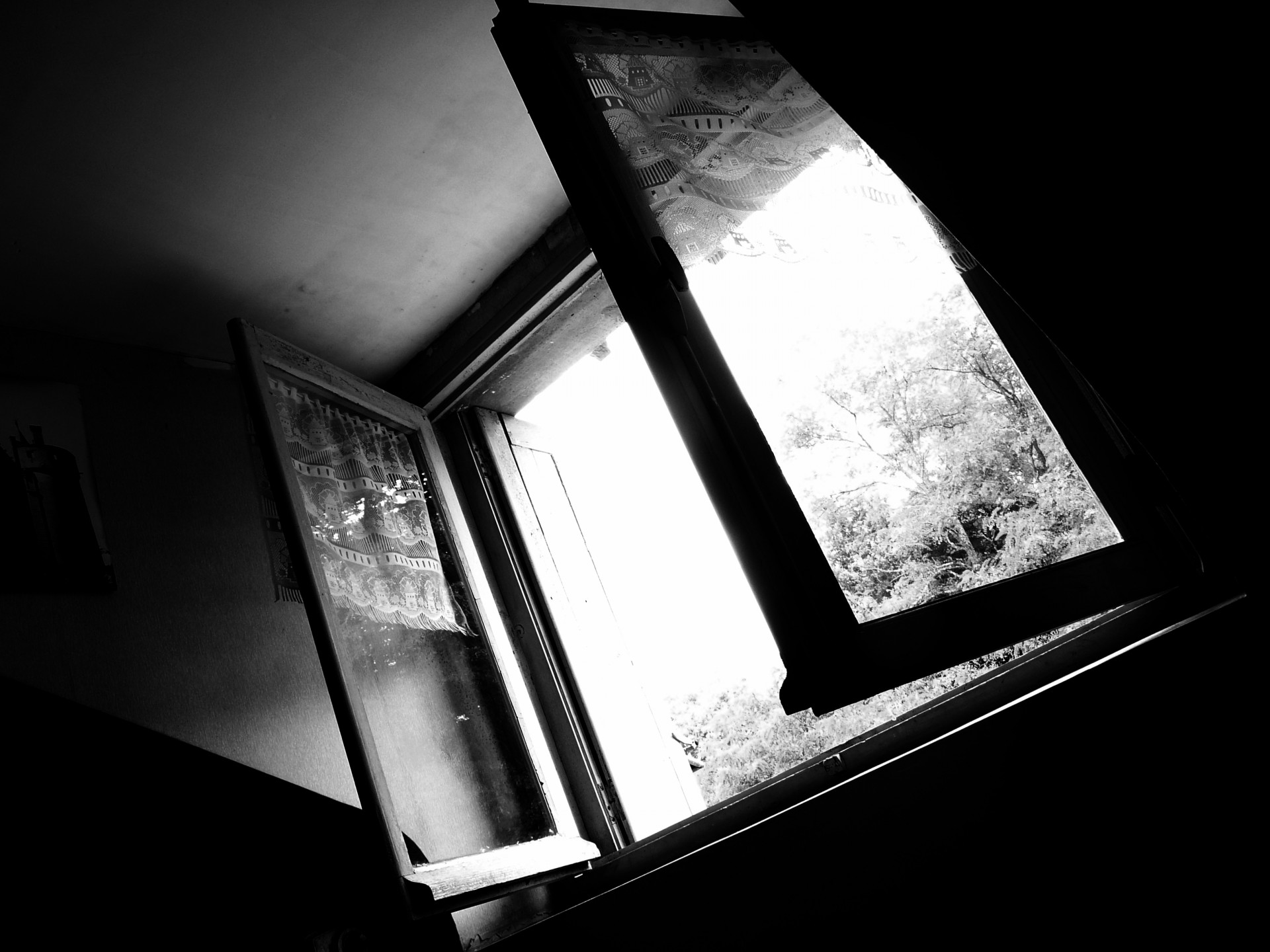 gloomy window open window free photo