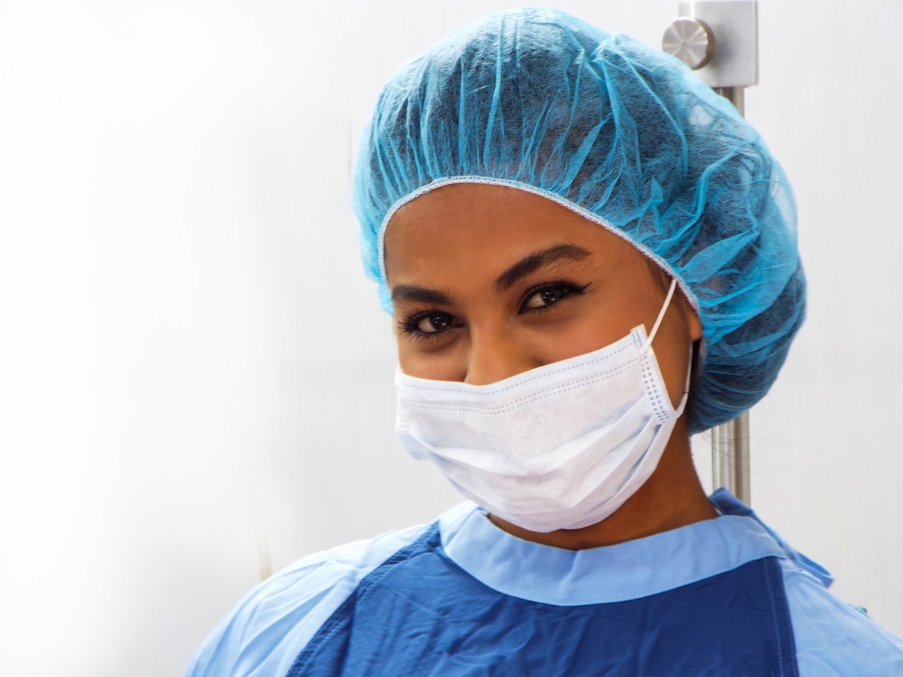 operating room personnel using mask free photo
