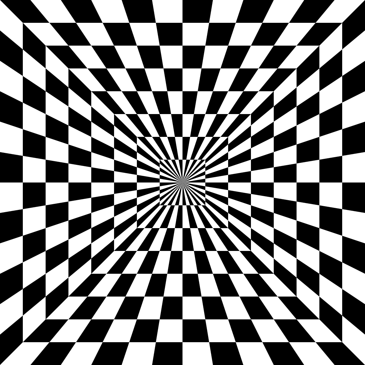 optical illusion chessboard tunnel free photo