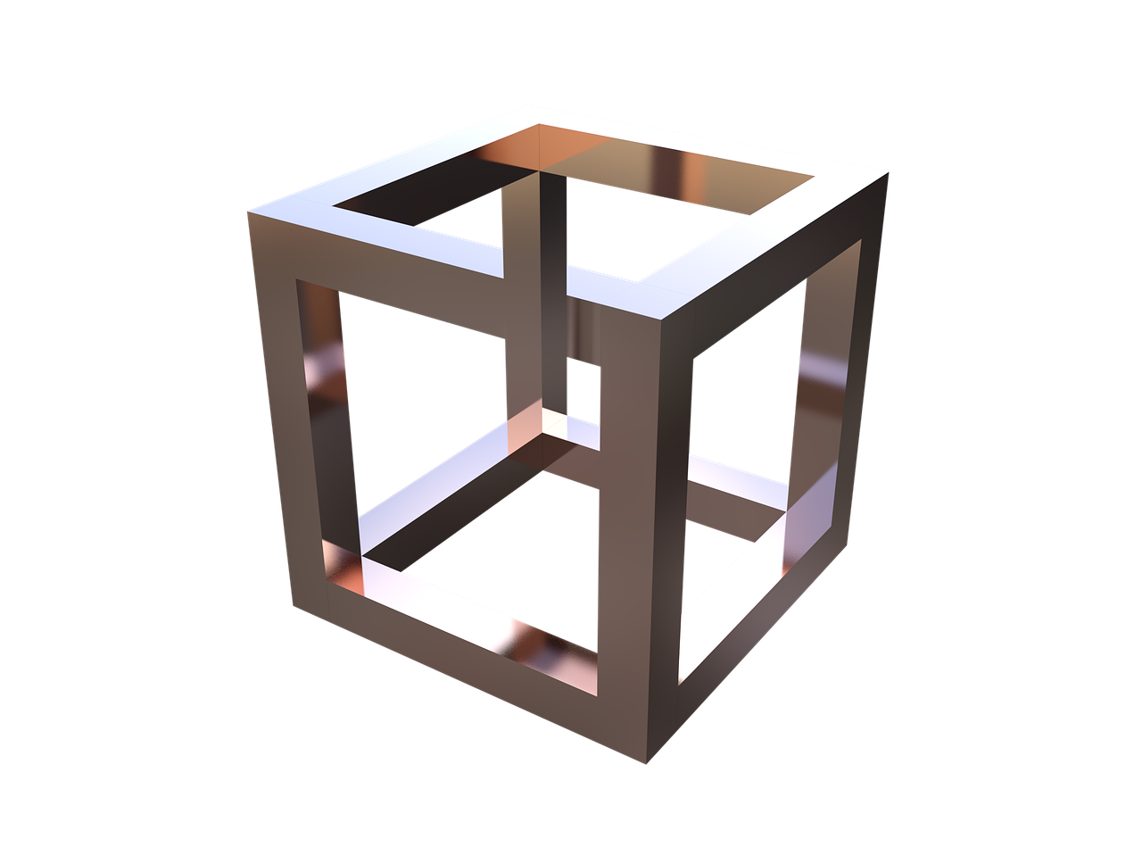 optical illusion cube geometric free photo