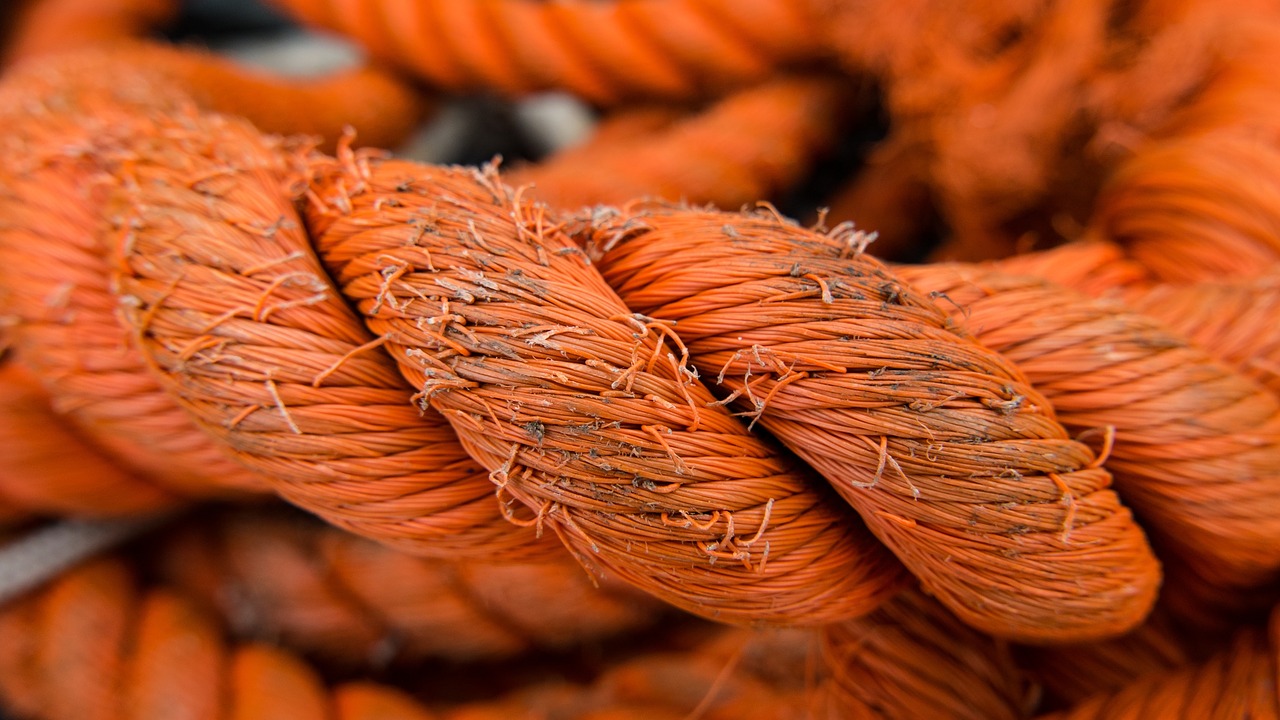 orange rope knot free photo