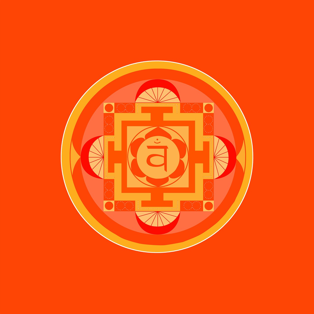 orange chakra mandala free photo