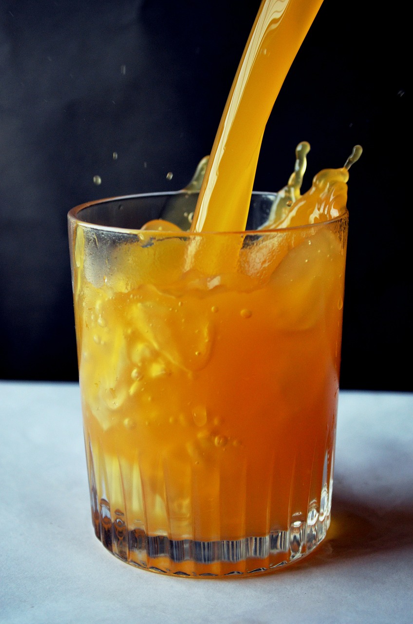 orange juice glass free photo