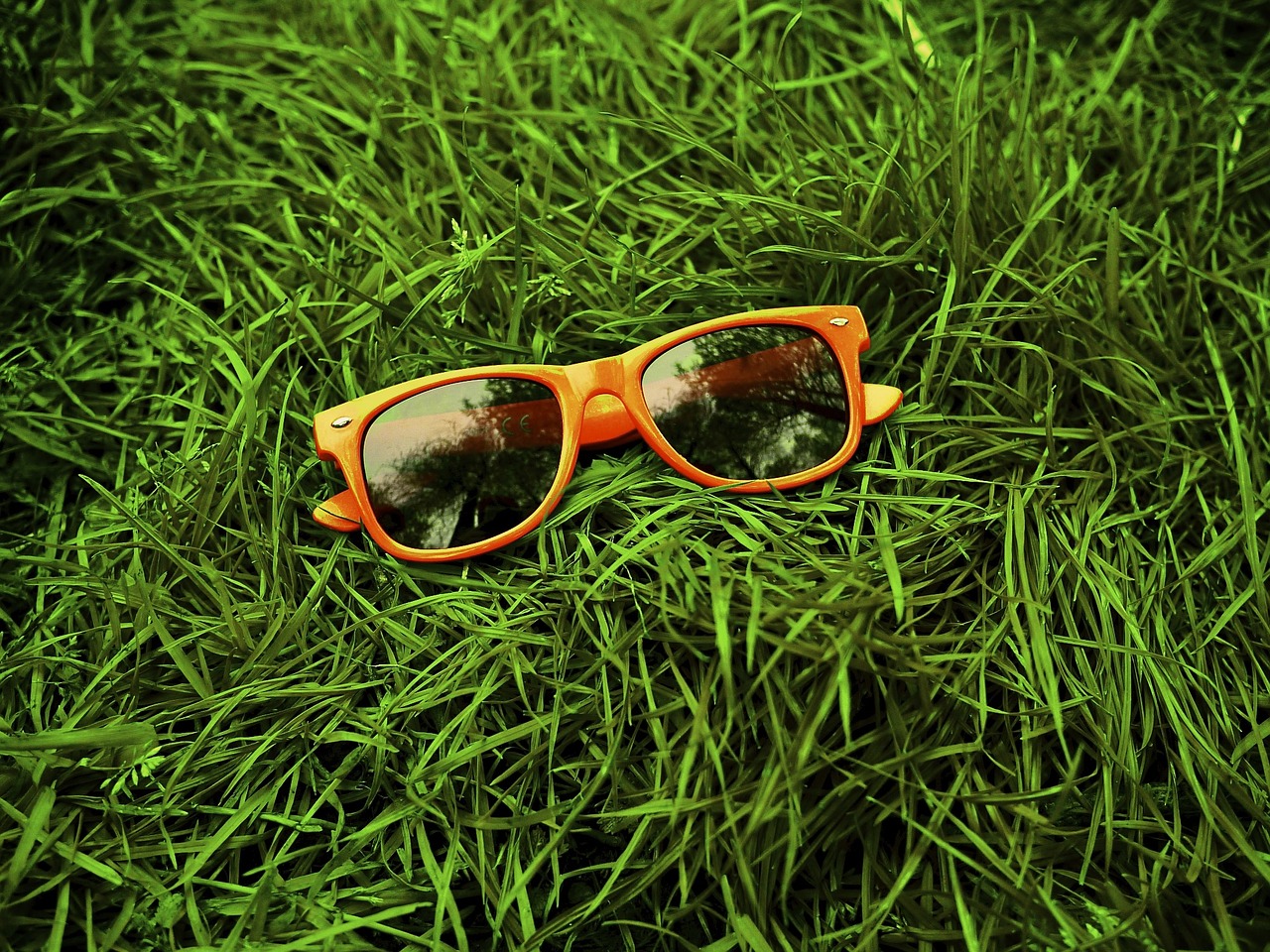 orange glasses shades free photo