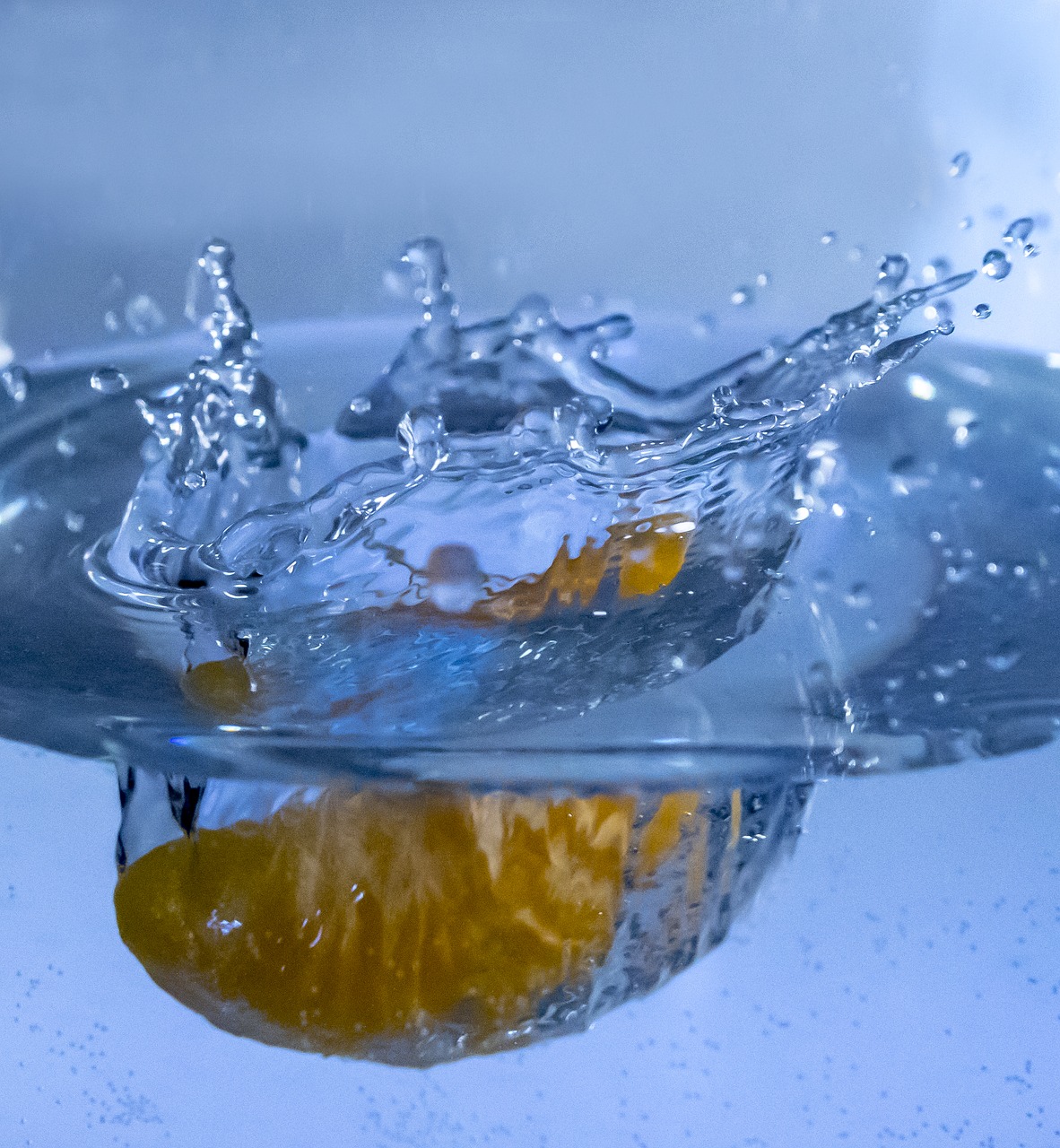orange water immersion free photo