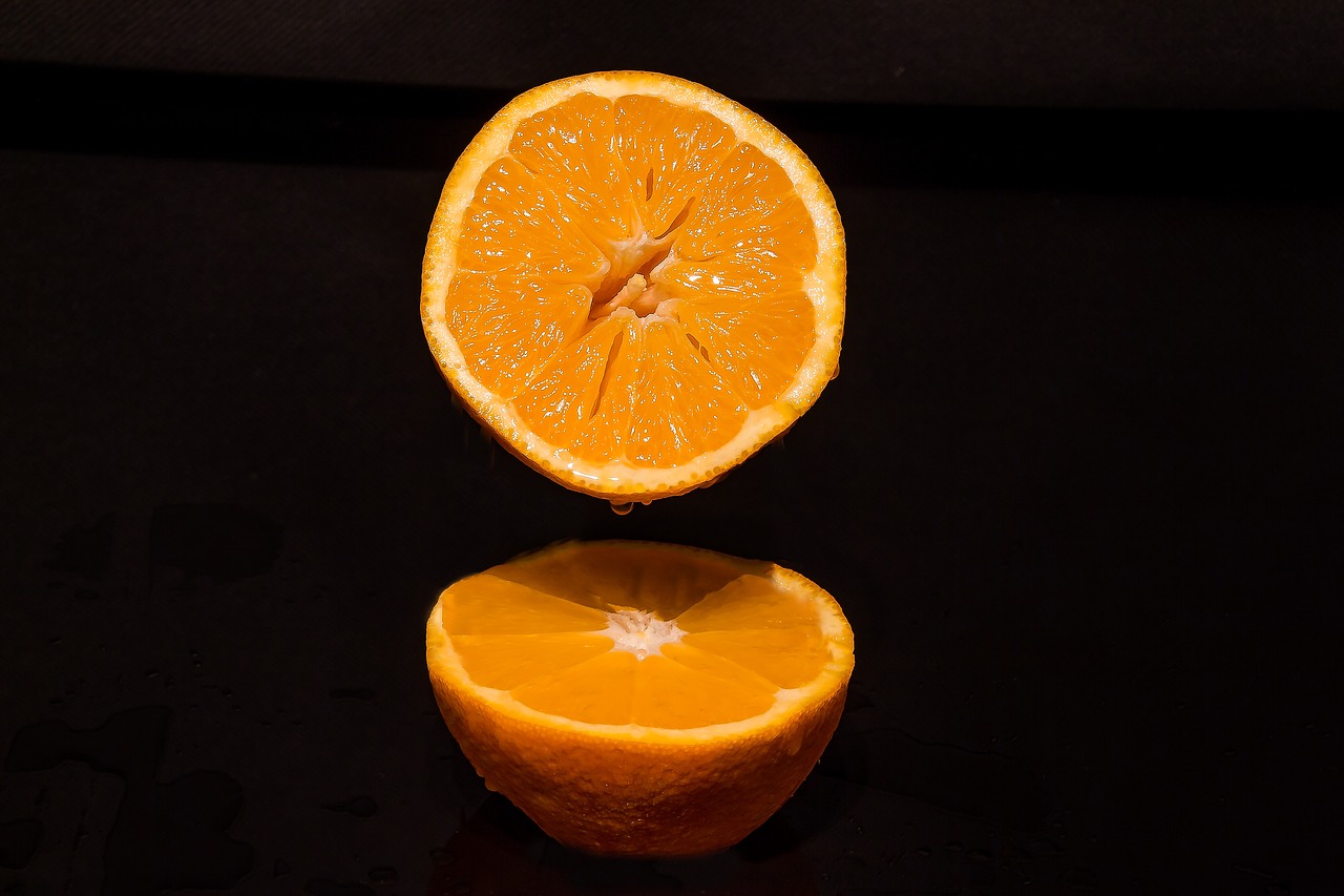 orange oranges half drip free photo