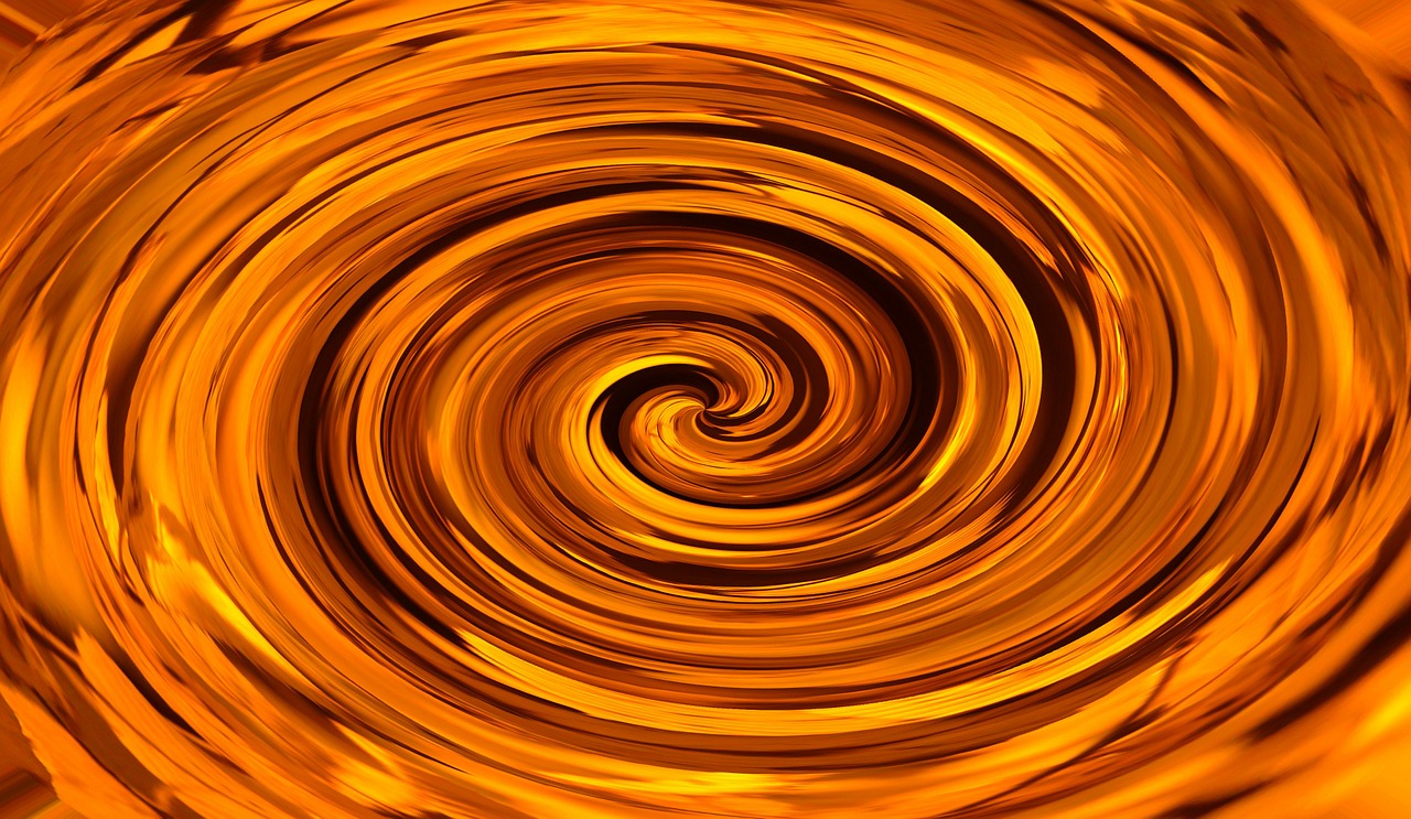 orange roundabout spiral free photo