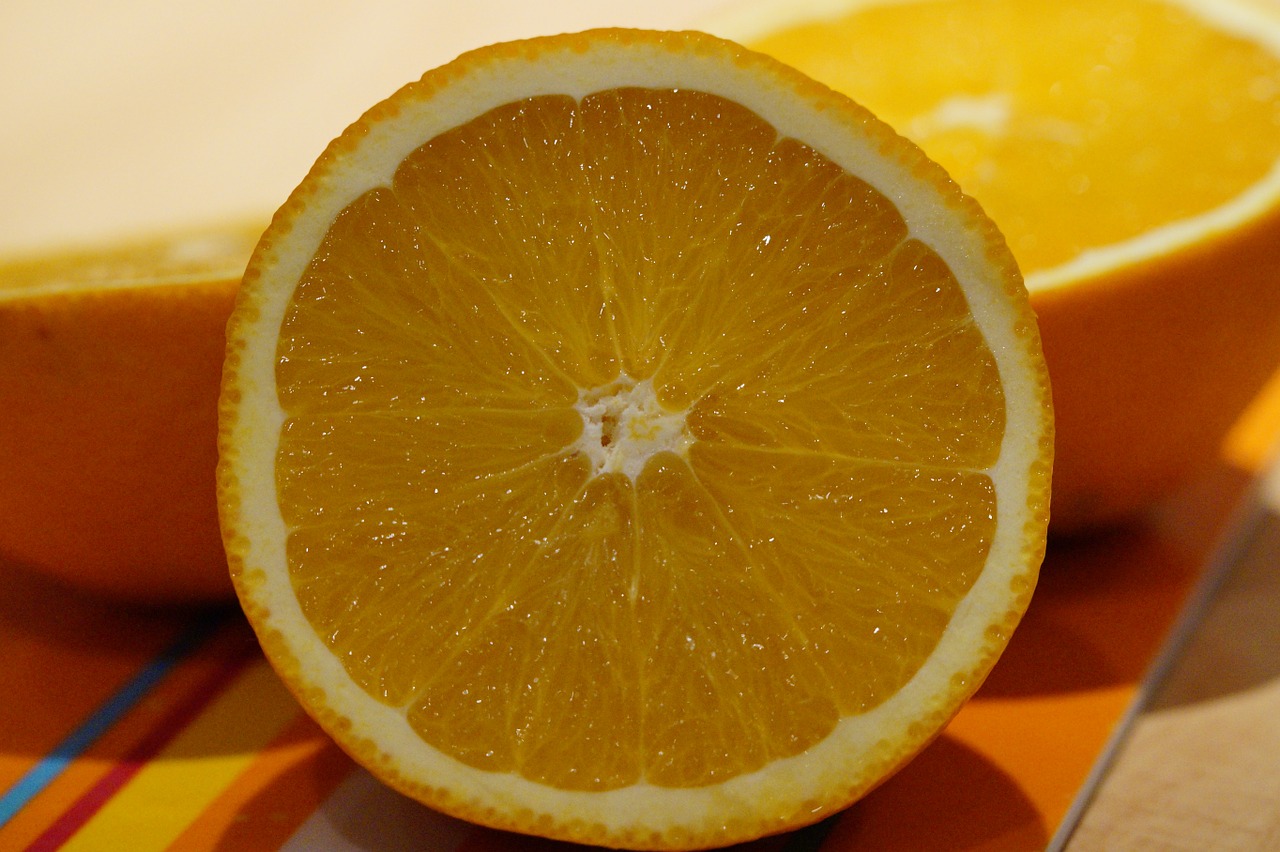 orange cut fruit free photo