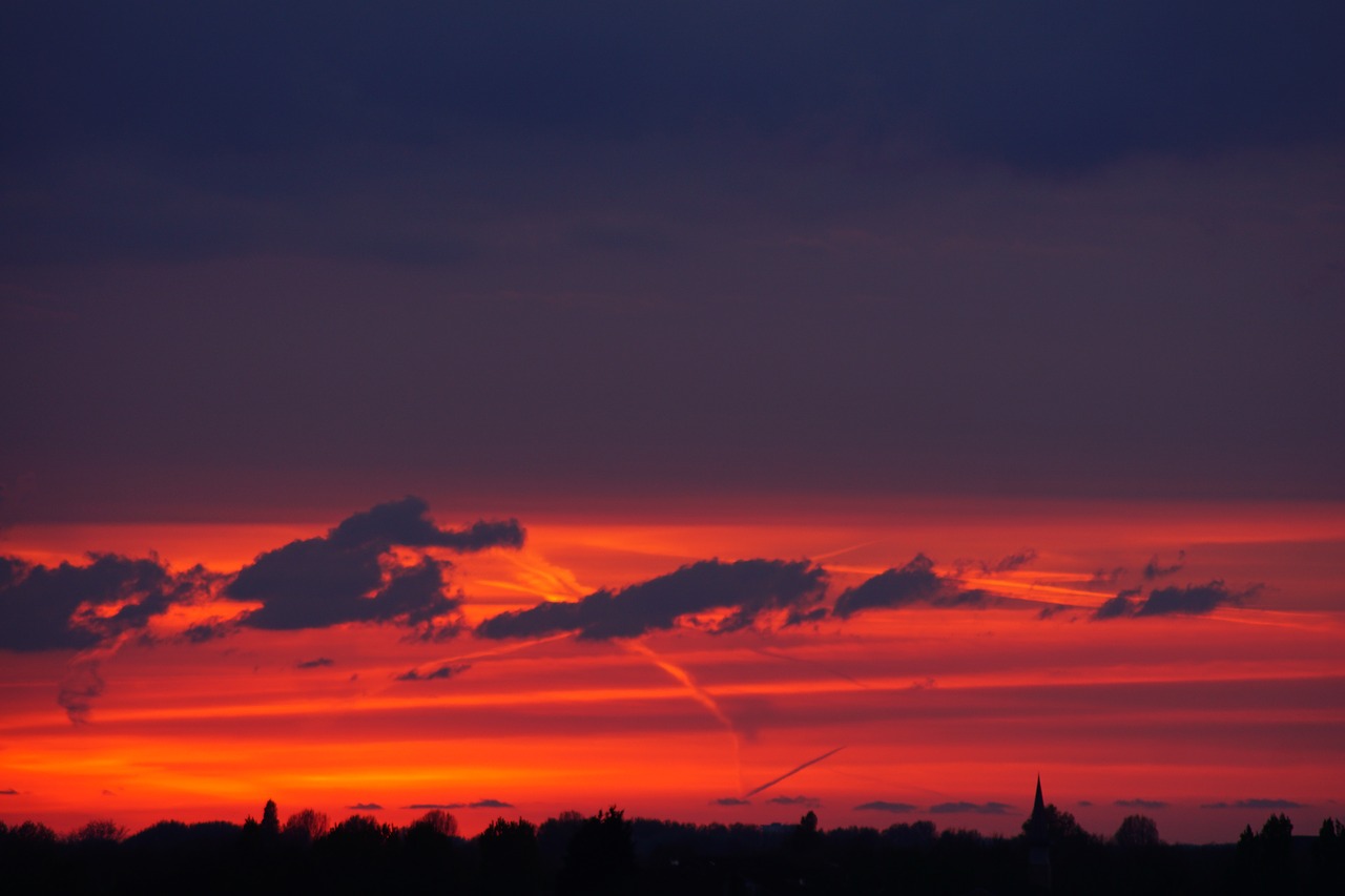 orange dark clouds free photo