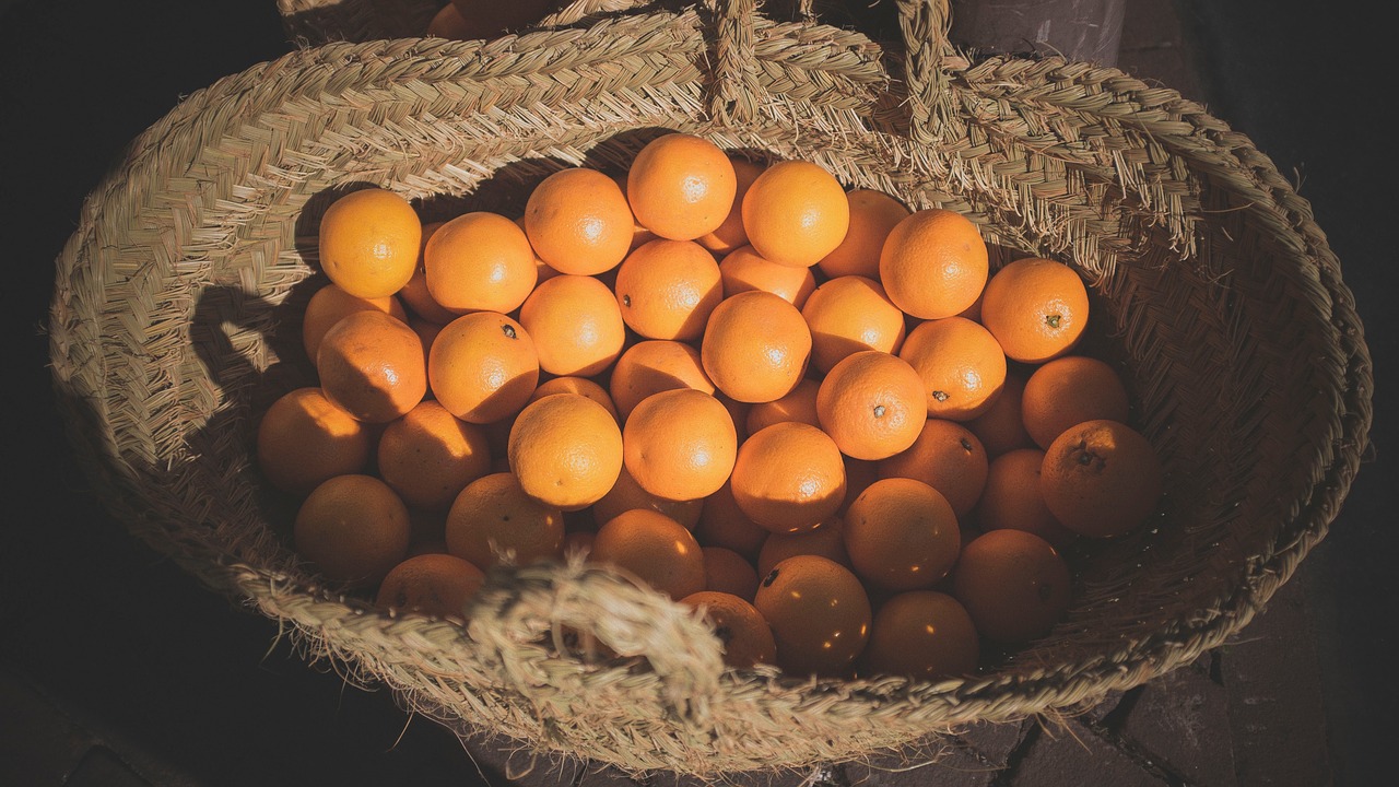 orange fruits food free photo