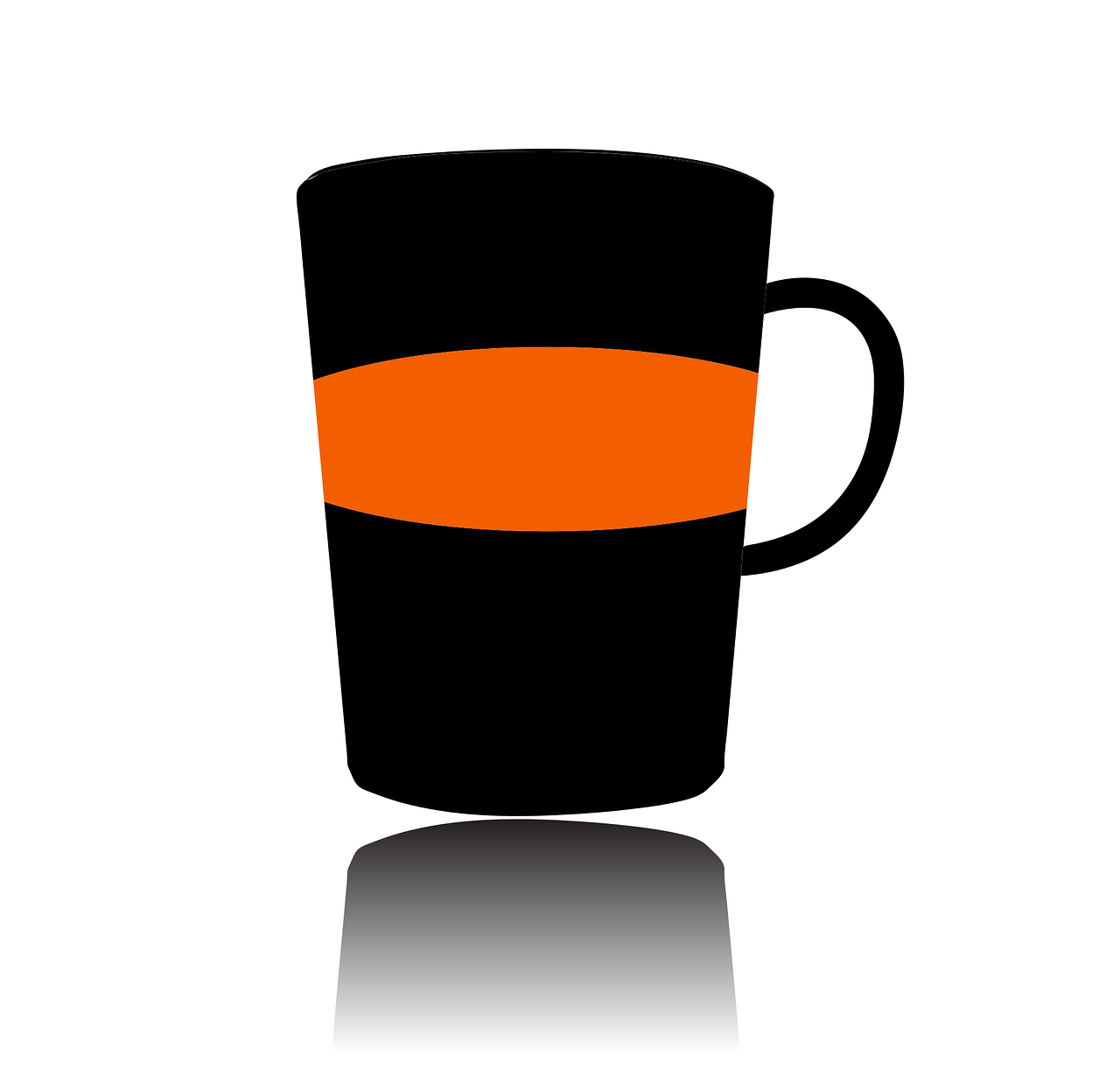 orange silhouette cup free photo