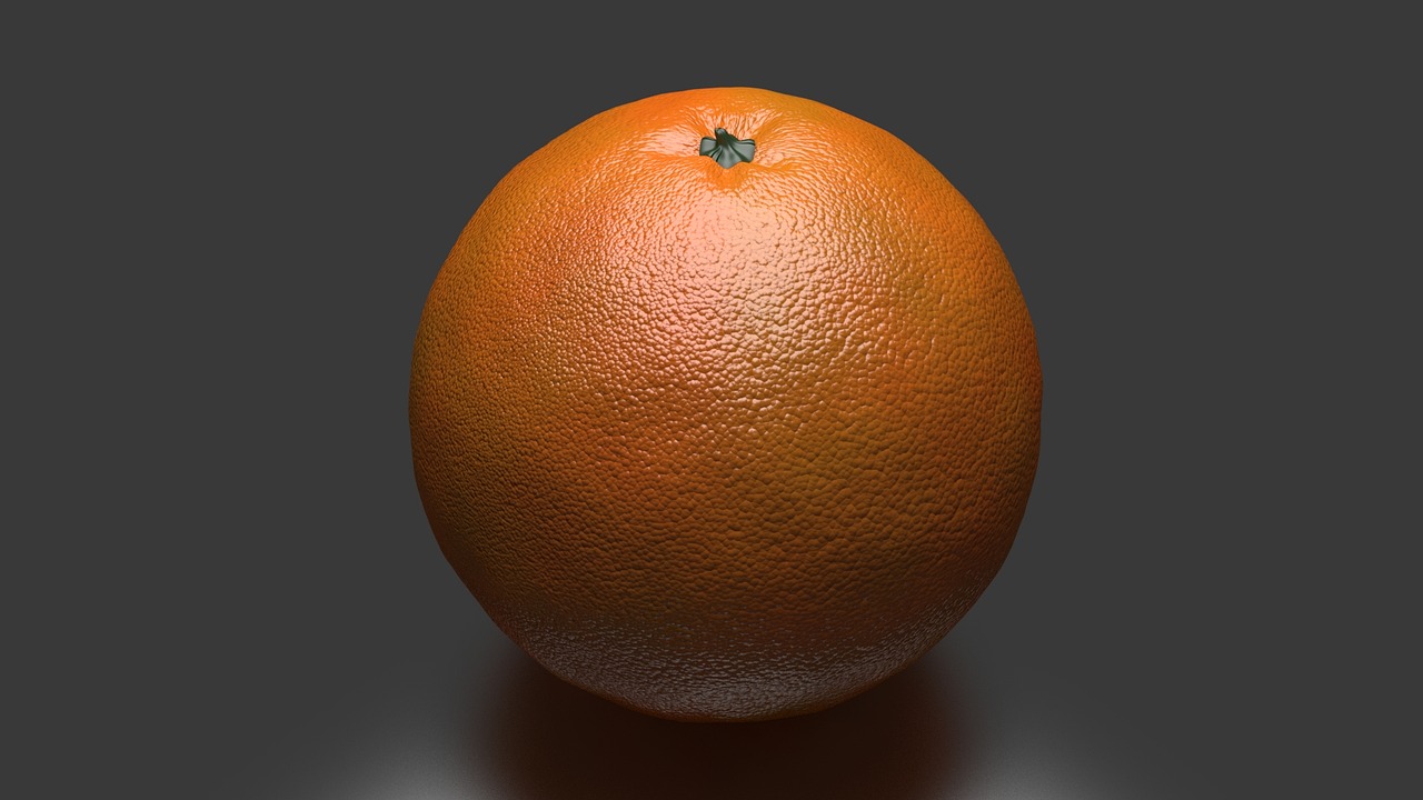 orange 3d blender free photo