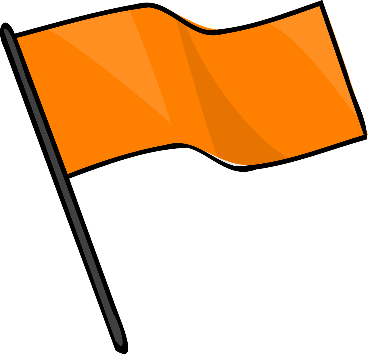 orange flag wind free photo