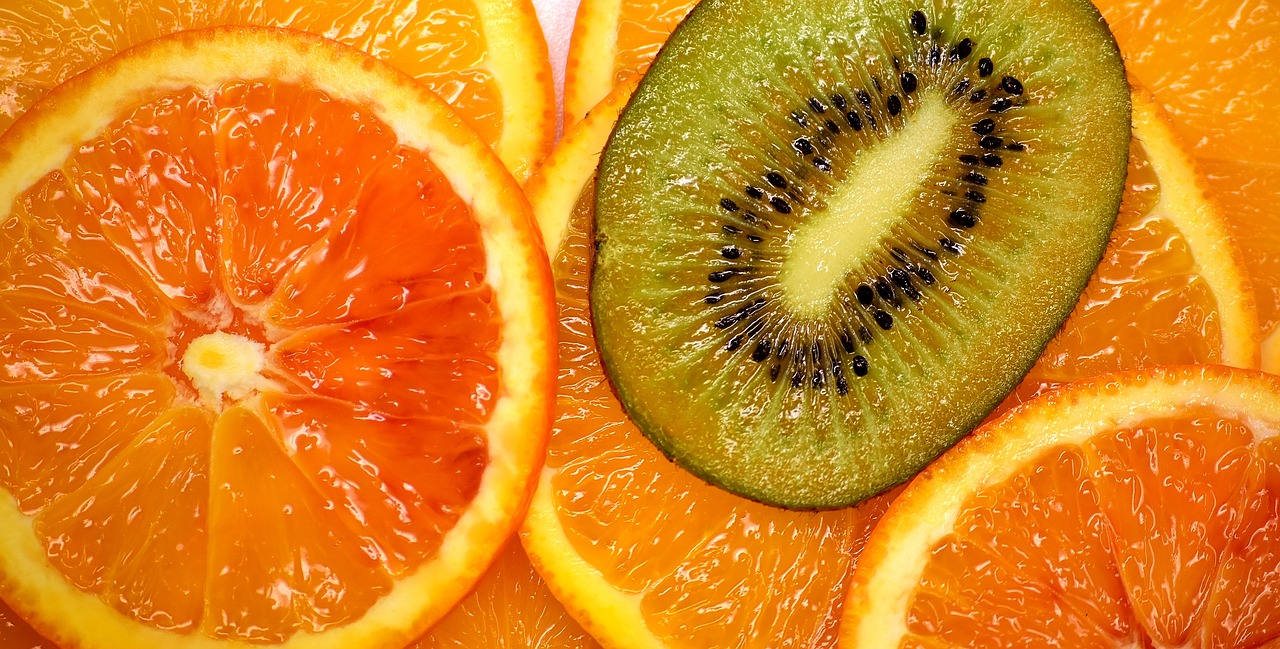 orange kiwi delicious free photo