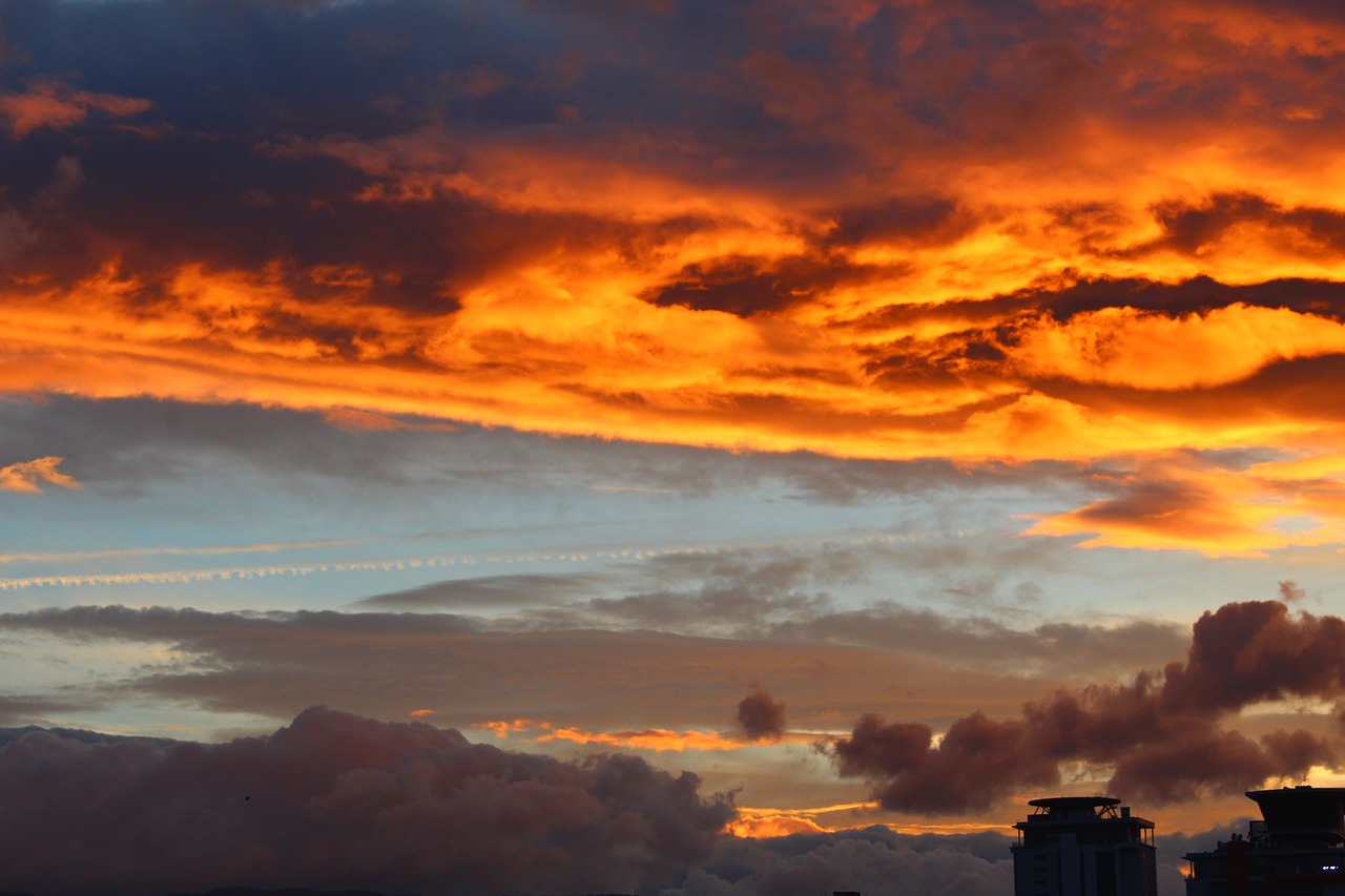 orange  sky  sunset free photo