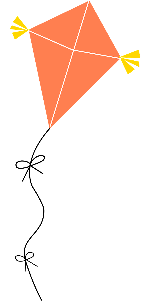 orange kite flying free photo