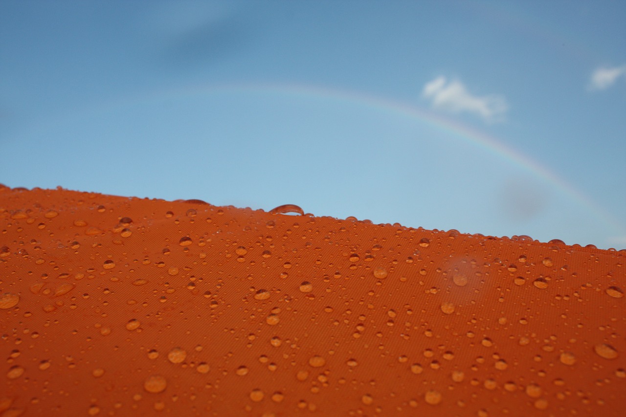 orange drop rainbow free photo