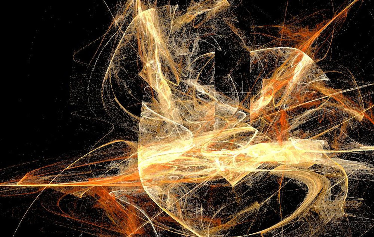 fractal orange gold free photo