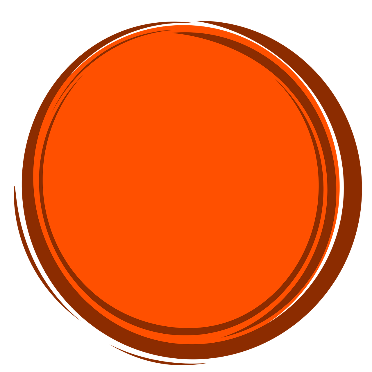 orange circle frame circle free photo