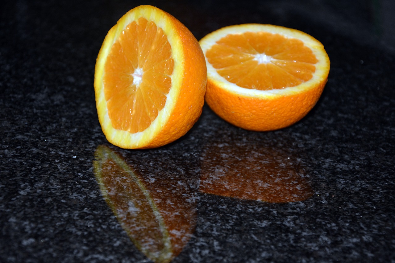 orange halves healthy fruit free photo