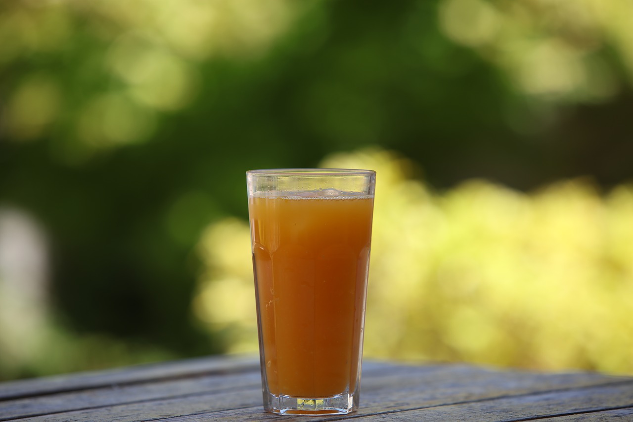 orange juice drink glass free photo