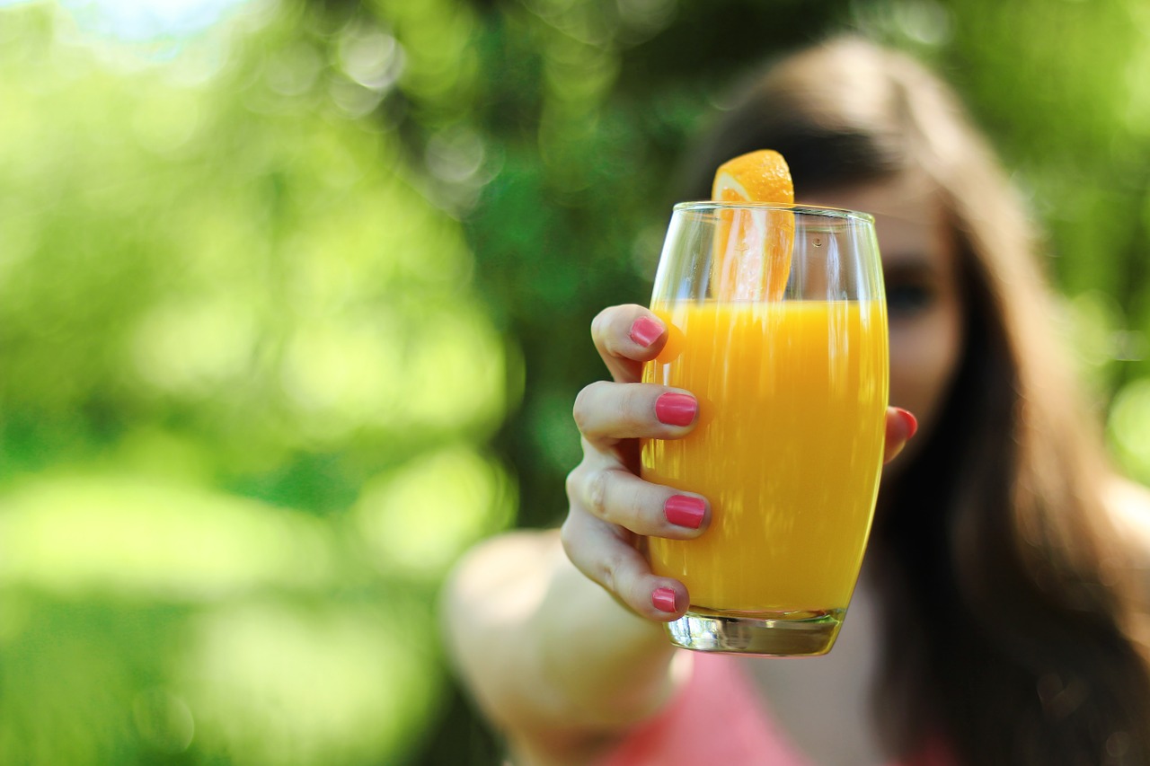 orange juice healthy glass free photo