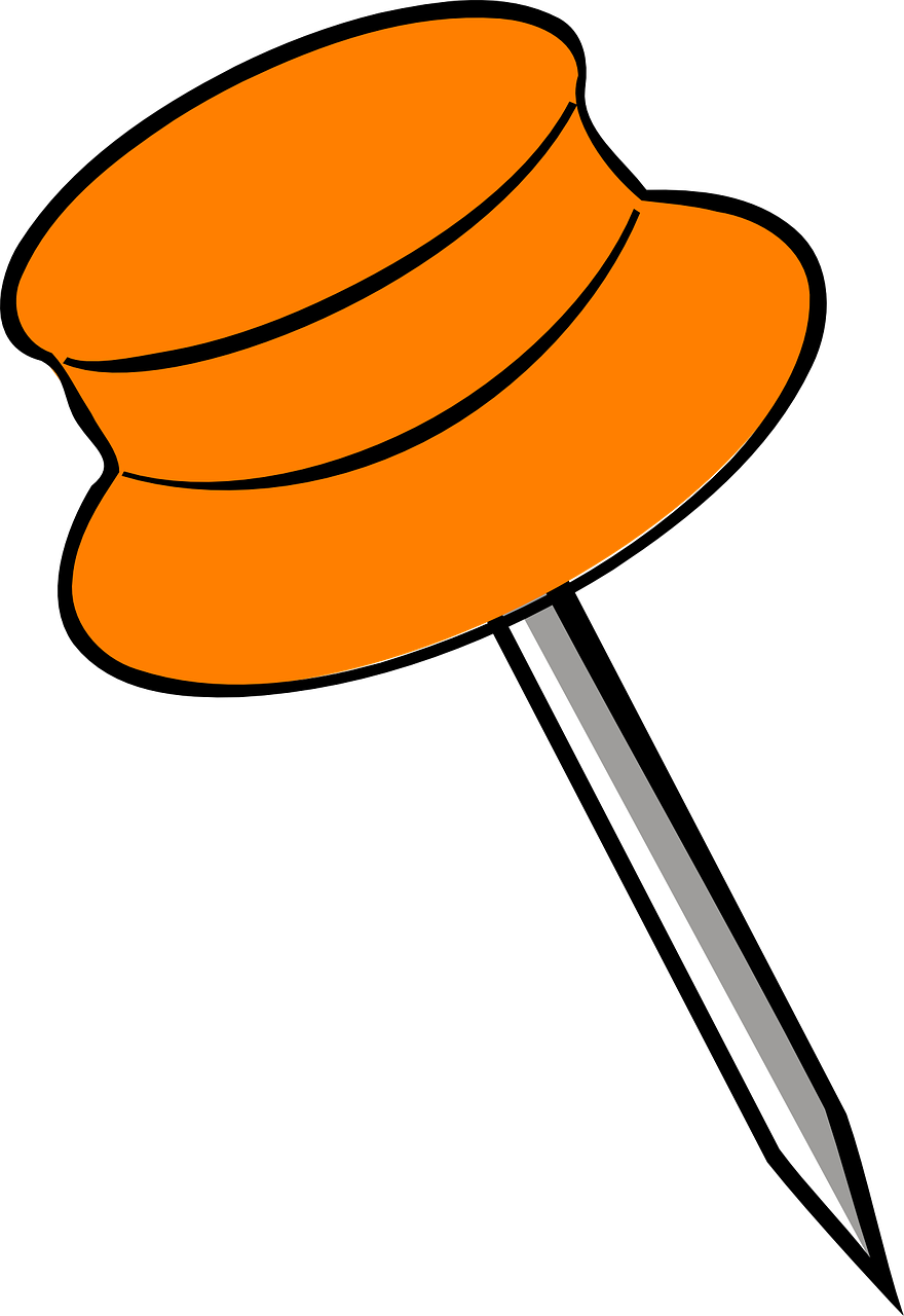 orange pin pin pushpin free photo