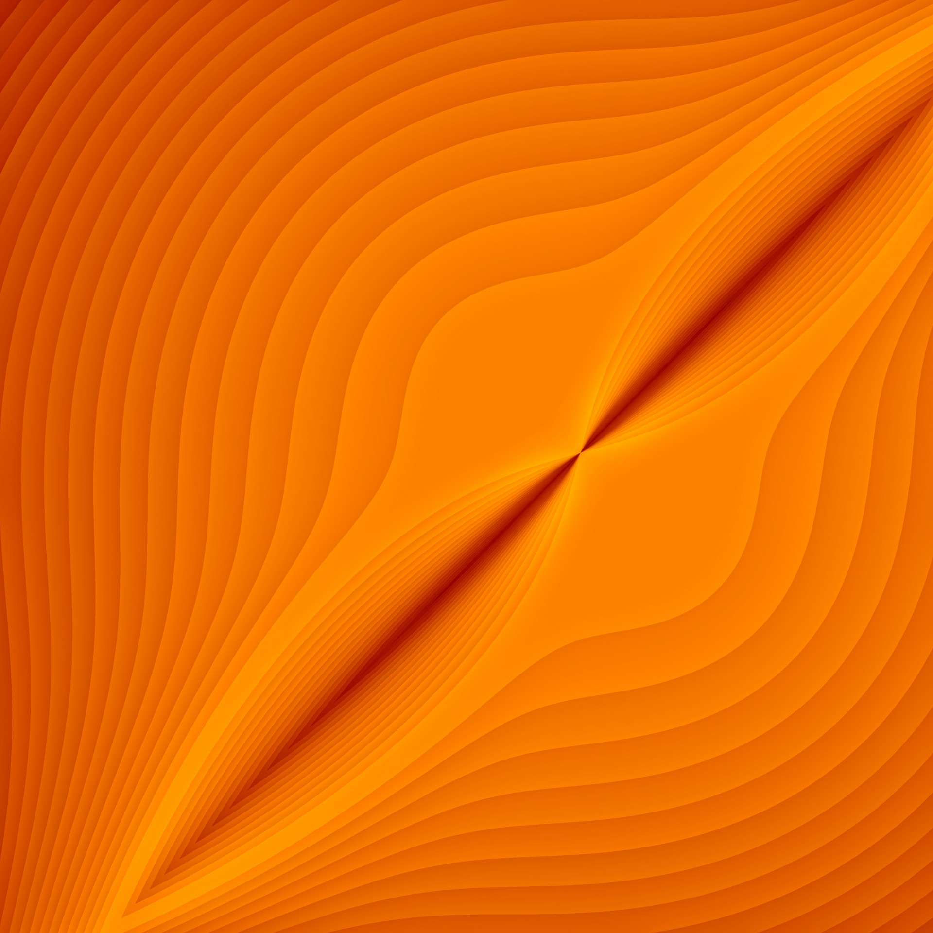 orange waves ripples free photo
