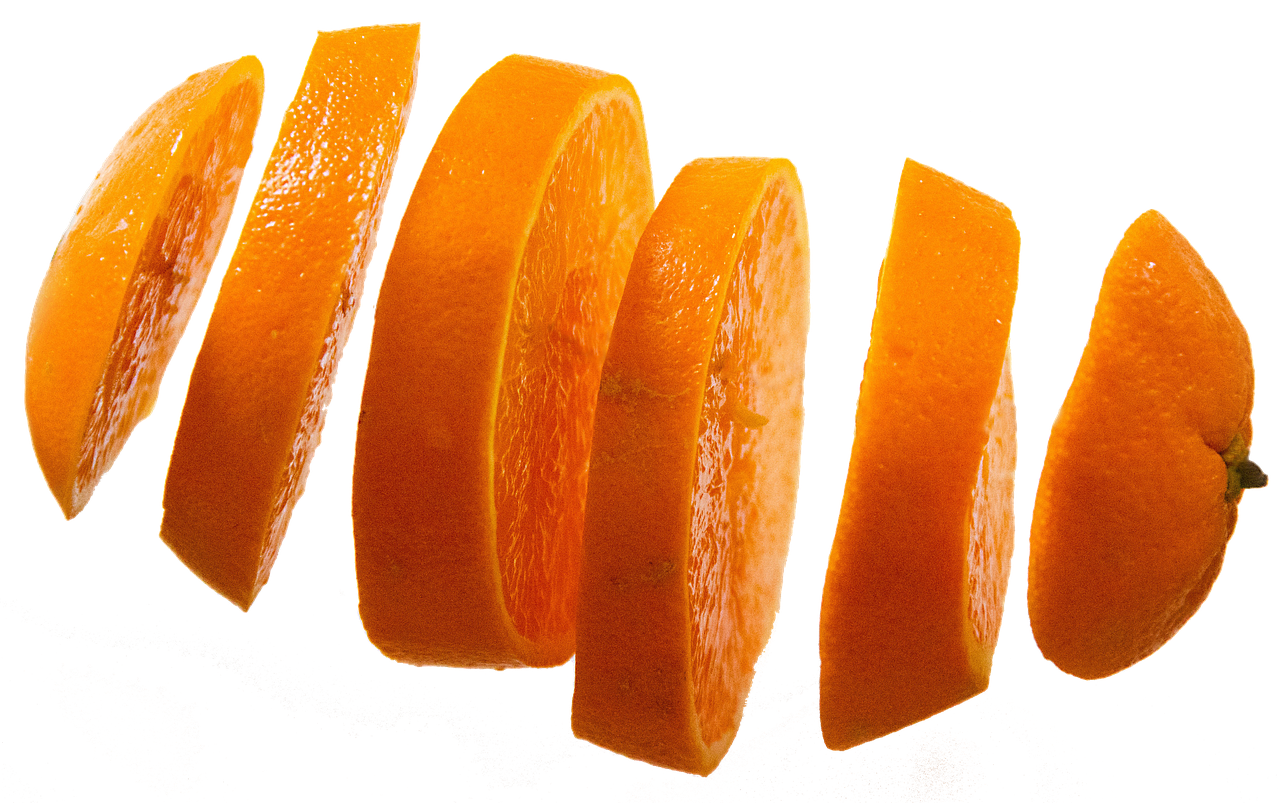 orange slices isolated fruit free photo