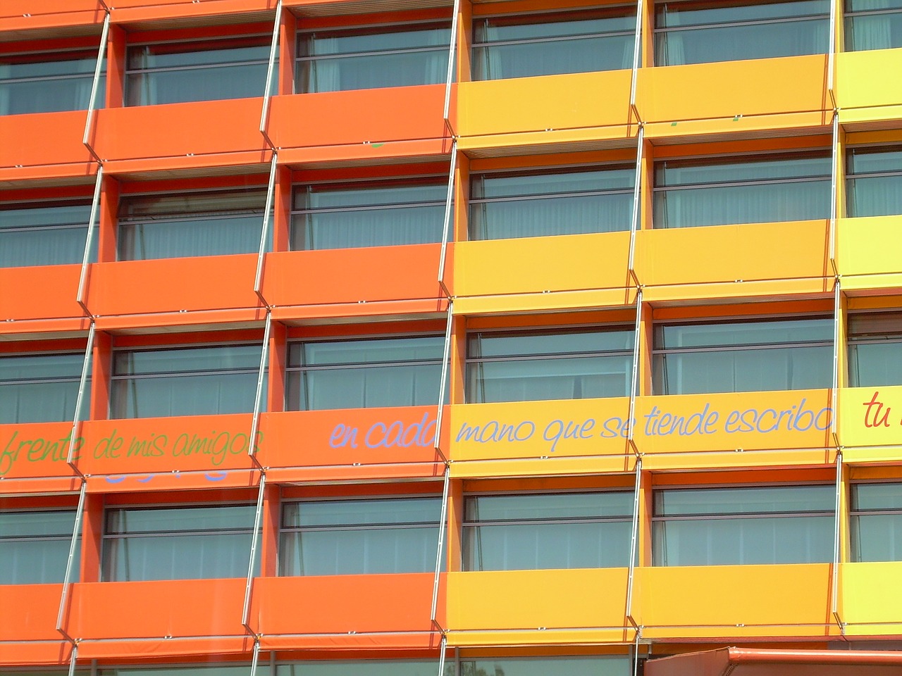 oranges facade windows free photo