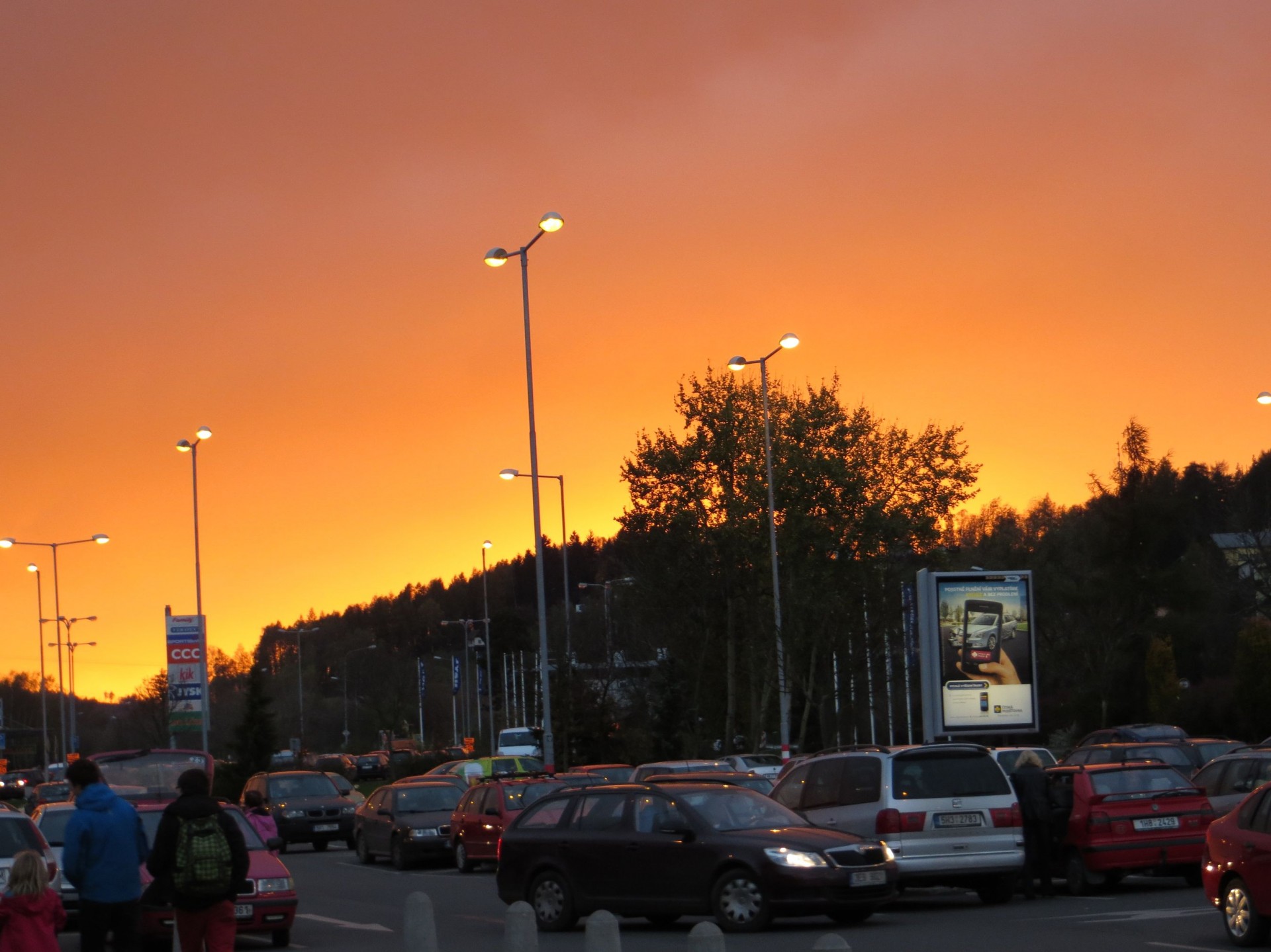 sky sunset orange free photo