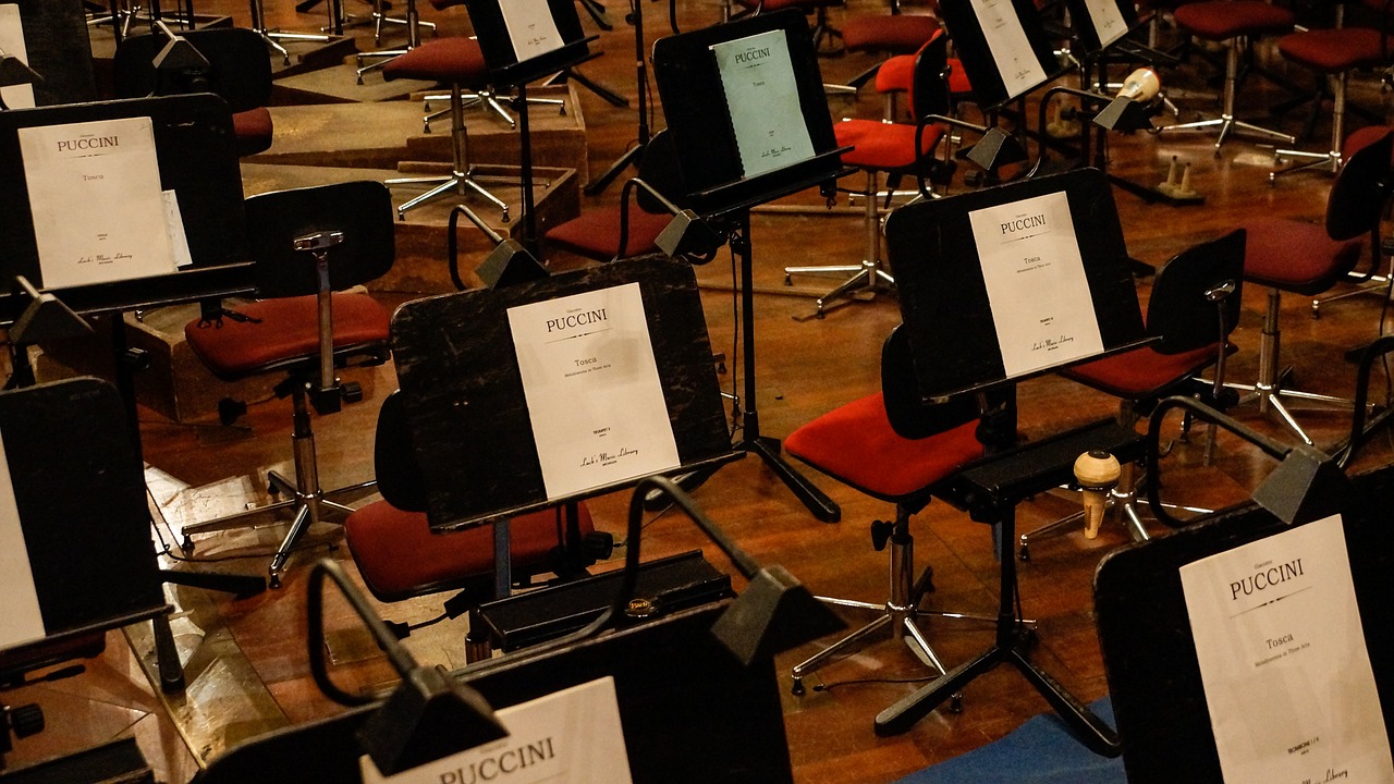 orchestra music stand music free photo