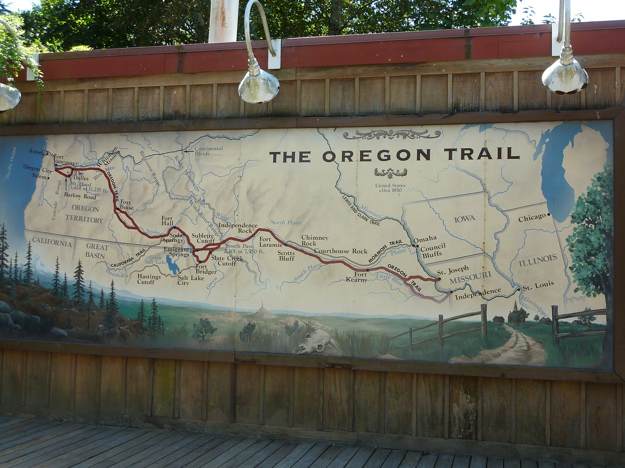oregon trail map free photo