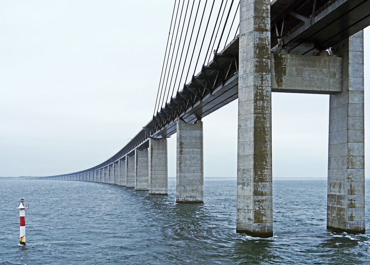 oresund bridge eastern ramp sweden free photo