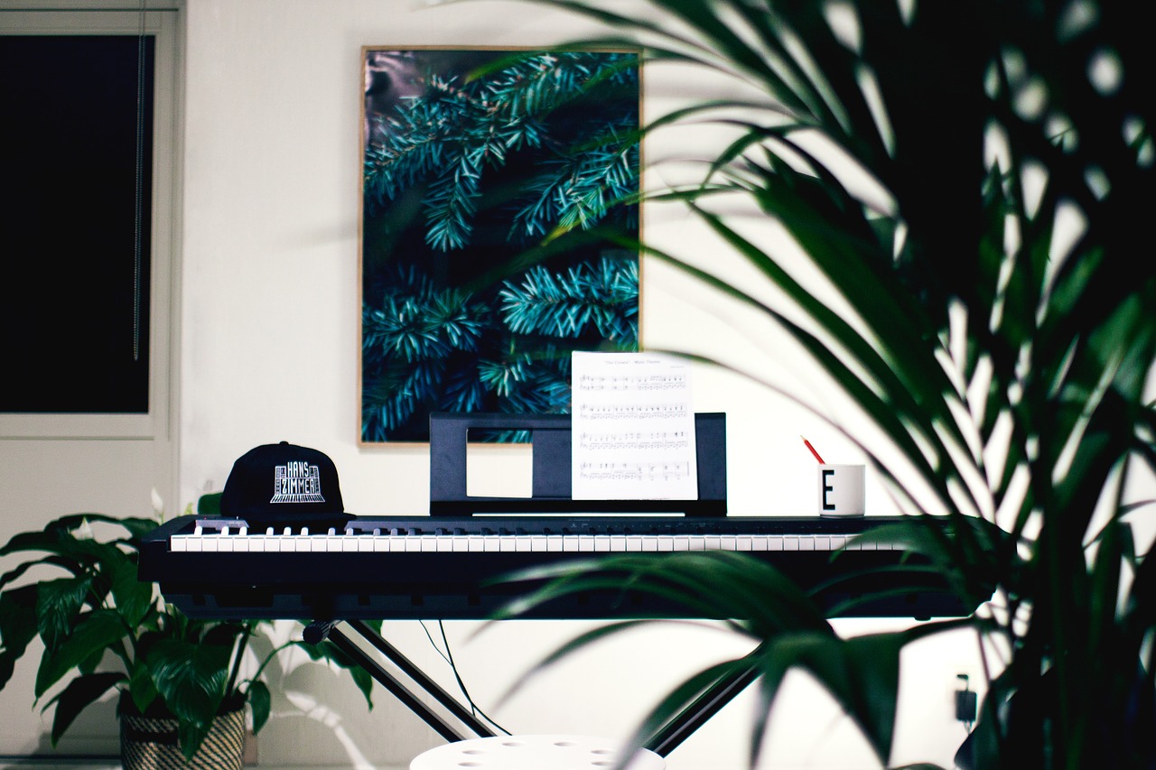 organ keyboard interior free photo