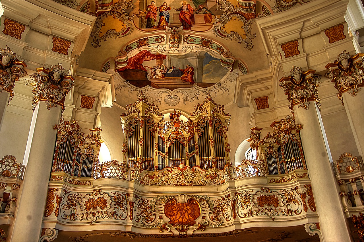 organ  wies  church free photo