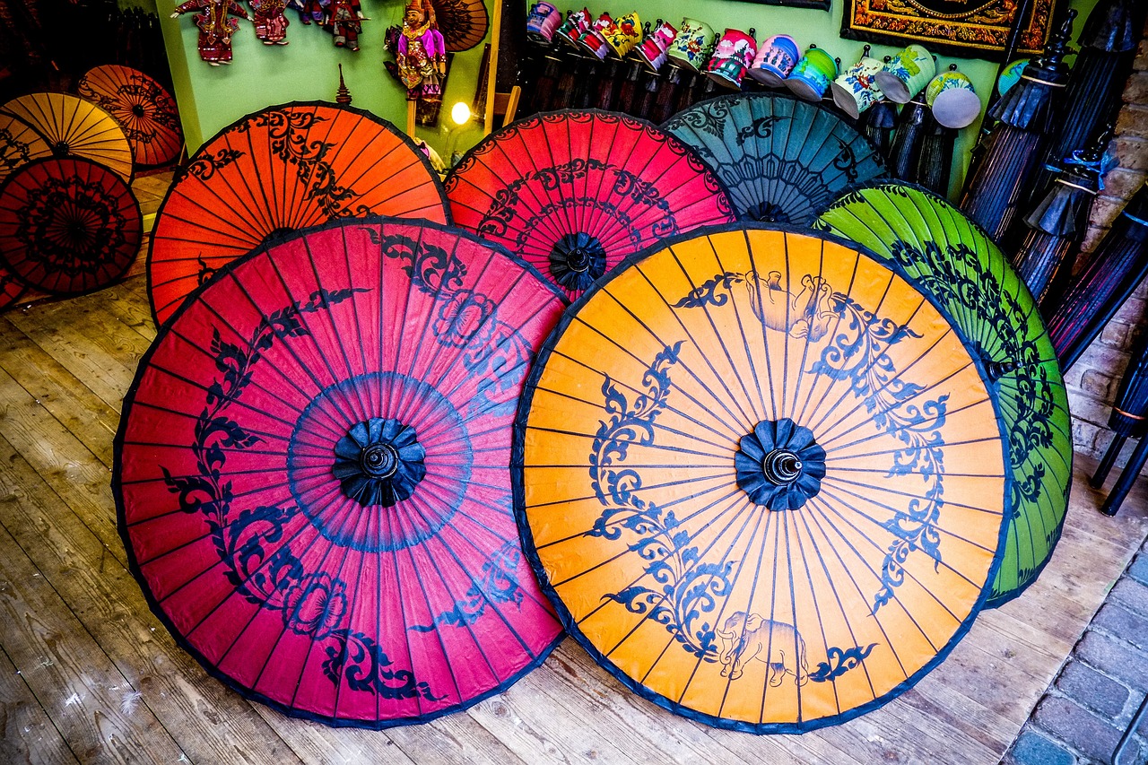 oriental umbrellas multi color oriental free photo