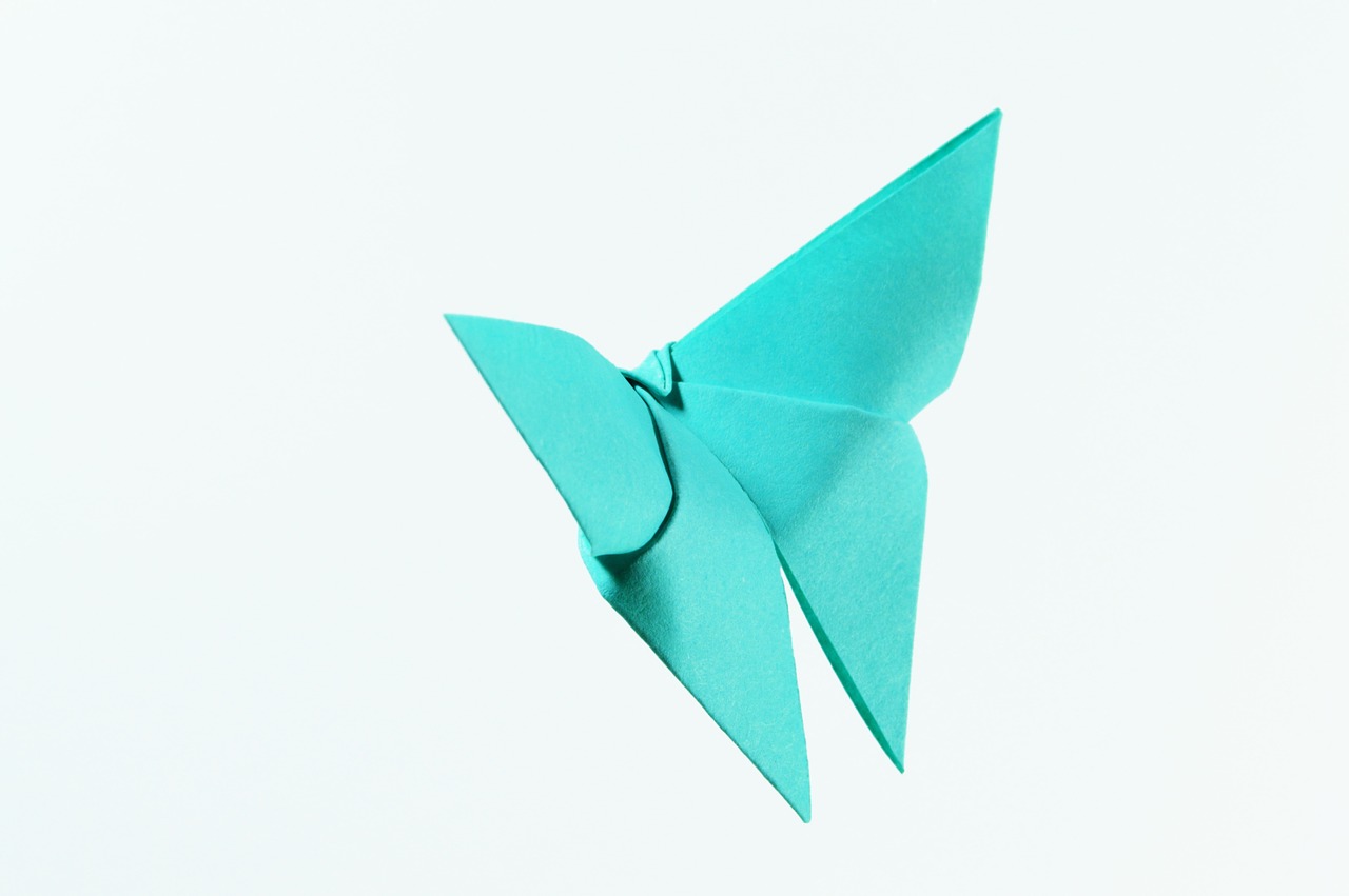 origami isolated approach free photo