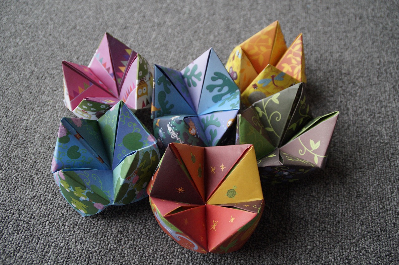 origami heaven and hell folded free photo
