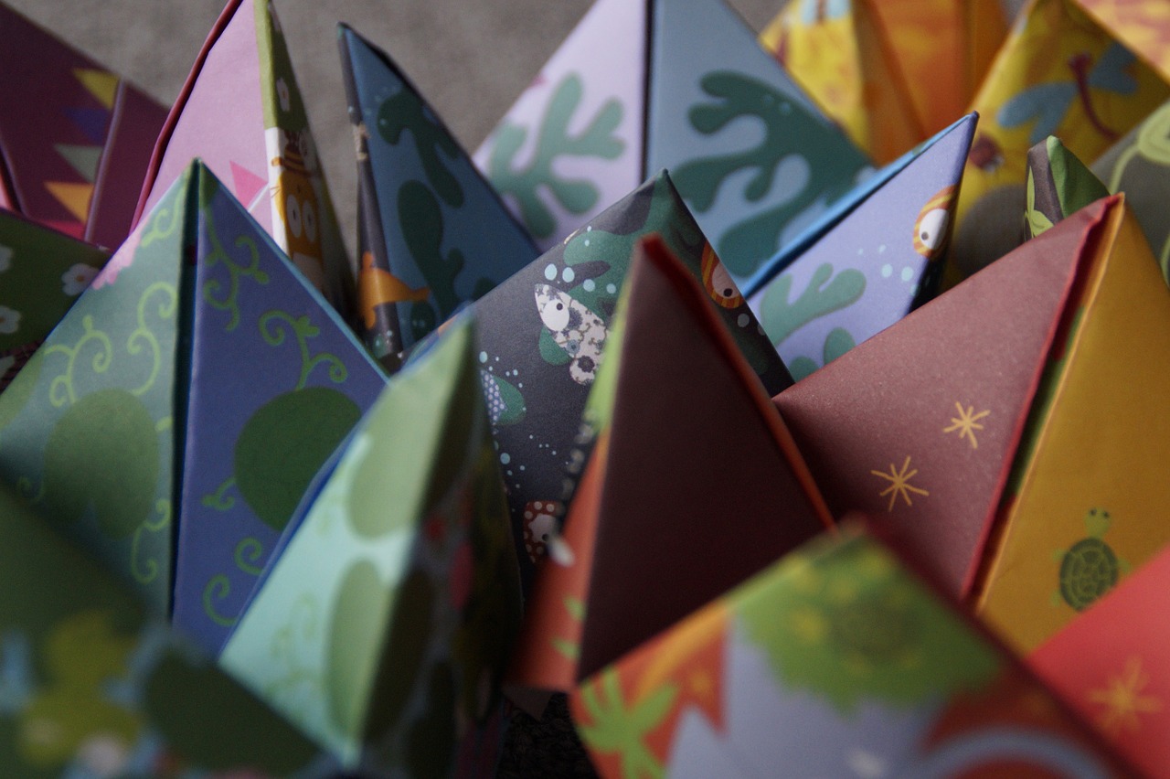 origami heaven and hell folded free photo