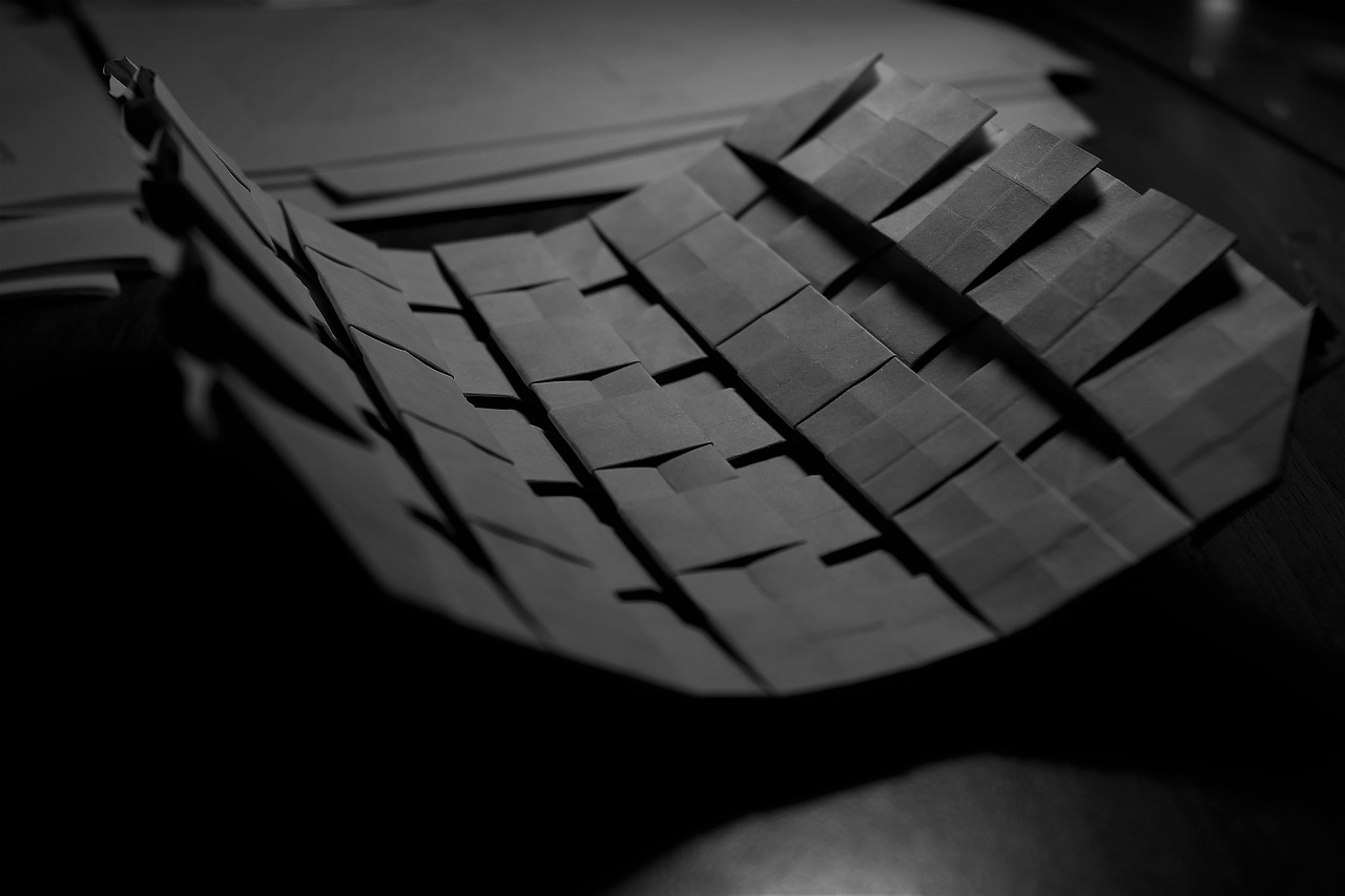origami folds white black free photo