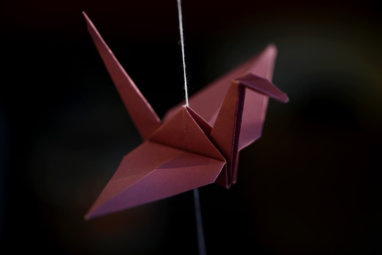 origami  crane  luck free photo