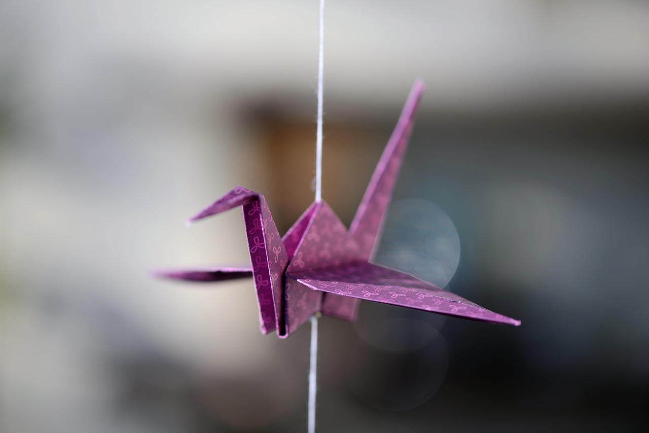 origami  crane  bird free photo